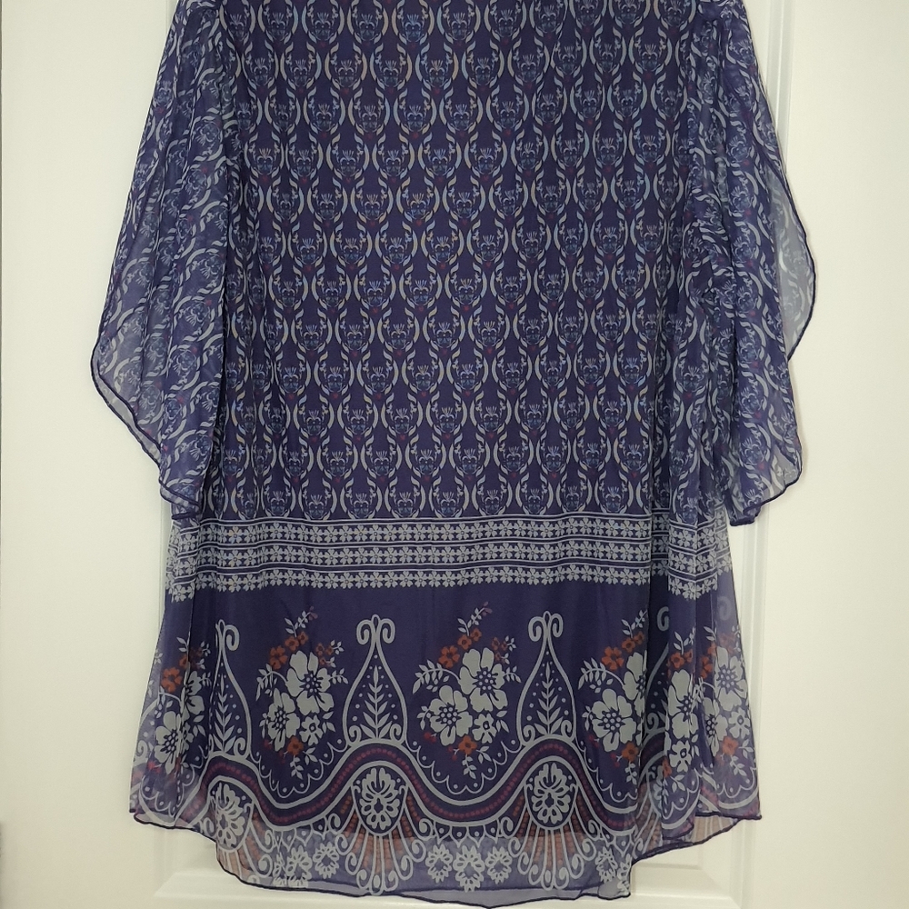 Purple Patterned Blouse - Picture 2 of 5